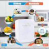 Mini réfrigérateur 10 L/11 boîte de 330 ml avec fonction de maintien au réfrigérateur et au chaud, AC 220 V maison/CC 12 V voitu
