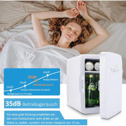 Mini réfrigérateur 10 L/11 boîte de 330 ml avec fonction de maintien au réfrigérateur et au chaud, AC 220 V maison/CC 12 V voitu