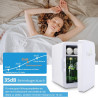 Mini réfrigérateur 10 L/11 boîte de 330 ml avec fonction de maintien au réfrigérateur et au chaud, AC 220 V maison/CC 12 V voitu
