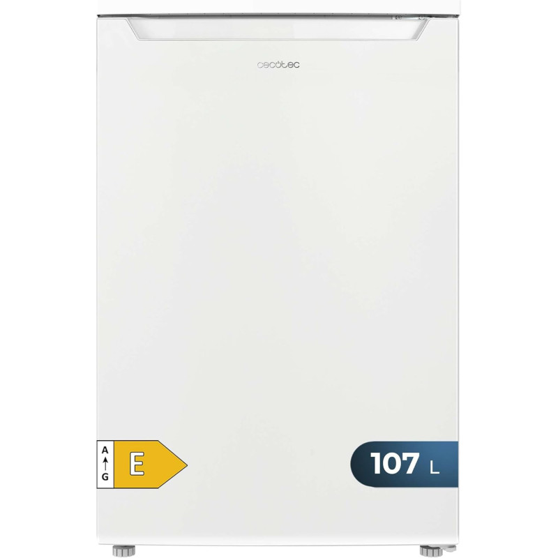 Cecotec mini réfrigérateur 107 l bolero coolmarket tt 107 blanc, classe énergétique e, économie d'énergie, porte réversible, tir