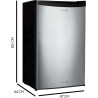 Cecotec Mini Frigo Bolero CoolMarket TT 90 Inox E. Mini Réfrigérateur compact 90 L, porte réversible, 5 niveaux de température, 