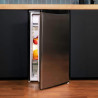 Cecotec Mini Frigo Bolero CoolMarket TT 90 Inox E. Mini Réfrigérateur compact 90 L, porte réversible, 5 niveaux de température, 