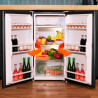 Cecotec Mini Frigo Bolero CoolMarket TT 90 Inox E. Mini Réfrigérateur compact 90 L, porte réversible, 5 niveaux de température, 