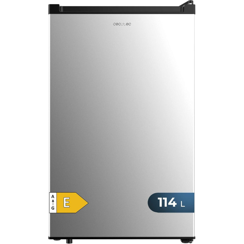 Cecotec Mini Réfrigérateur Bolero CoolMarket TT 114 L Inox.Mini Frigo Capacité de 114L, design compact, classe E, dégivrage auto
