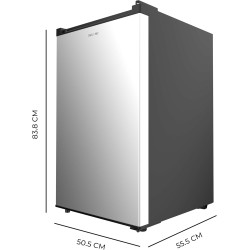 Cecotec Mini Réfrigérateur Bolero CoolMarket TT 114 L Inox.Mini Frigo Capacité de 114L, design compact, classe E, dégivrage auto