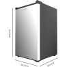 Cecotec Mini Réfrigérateur Bolero CoolMarket TT 114 L Inox.Mini Frigo Capacité de 114L, design compact, classe E, dégivrage auto