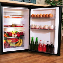 Cecotec Mini Réfrigérateur Bolero CoolMarket TT 114 L Inox.Mini Frigo Capacité de 114L, design compact, classe E, dégivrage auto