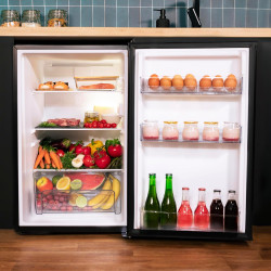 Cecotec Mini Réfrigérateur Bolero CoolMarket TT 114 L Inox.Mini Frigo Capacité de 114L, design compact, classe E, dégivrage auto