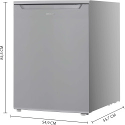 Cecotec Mini Réfrigérateur 107 L Bolero CoolMarket TT 107 Inox, Classe Énergétique E, Économie d'Énergie, Porte Réversible, Faib