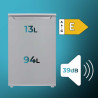 Cecotec Mini Réfrigérateur 107 L Bolero CoolMarket TT 107 Inox, Classe Énergétique E, Économie d'Énergie, Porte Réversible, Faib