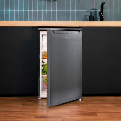 Cecotec Mini Réfrigérateur 107 L Bolero CoolMarket TT 107 Inox, Classe Énergétique E, Économie d'Énergie, Porte Réversible, Faib