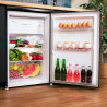 Cecotec Mini Réfrigérateur 107 L Bolero CoolMarket TT 107 Inox, Classe Énergétique E, Économie d'Énergie, Porte Réversible, Faib