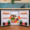 Cecotec Mini Réfrigérateur 107 L Bolero CoolMarket TT 107 Inox, Classe Énergétique E, Économie d'Énergie, Porte Réversible, Faib