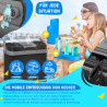 KESSER® Glacière électrique, 24 l, fonctions Chaud et Froid, 12 V/230 V, mini réfrigérateur, avec 2 accumulateurs de froid, clas