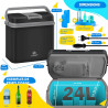 KESSER® Glacière électrique, 24 l, fonctions Chaud et Froid, 12 V/230 V, mini réfrigérateur, avec 2 accumulateurs de froid, clas