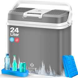 Kesser® Glacière 24 litres | REFROIDIT et RÉCHAUFFE | Glacière thermoélectrique 12 Volts et 230 Volts | Mini-réfrigérateur | pou