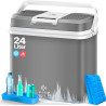 Kesser® Glacière 24 litres | REFROIDIT et RÉCHAUFFE | Glacière thermoélectrique 12 Volts et 230 Volts | Mini-réfrigérateur | pou