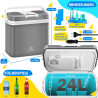 Kesser® Glacière 24 litres | REFROIDIT et RÉCHAUFFE | Glacière thermoélectrique 12 Volts et 230 Volts | Mini-réfrigérateur | pou