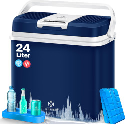 Kesser® Glacière 24 litres | REFROIDIT et RÉCHAUFFE | Glacière thermoélectrique 12 Volts et 230 Volts | Mini-réfrigérateur | pou