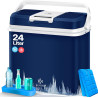 Kesser® Glacière 24 litres | REFROIDIT et RÉCHAUFFE | Glacière thermoélectrique 12 Volts et 230 Volts | Mini-réfrigérateur | pou