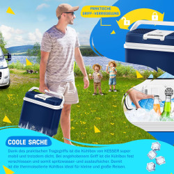 Kesser® Glacière 24 litres | REFROIDIT et RÉCHAUFFE | Glacière thermoélectrique 12 Volts et 230 Volts | Mini-réfrigérateur | pou