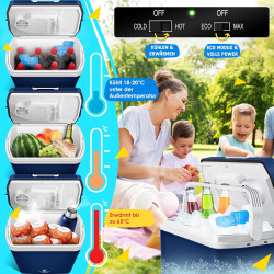 Kesser® Glacière 24 litres | REFROIDIT et RÉCHAUFFE | Glacière thermoélectrique 12 Volts et 230 Volts | Mini-réfrigérateur | pou