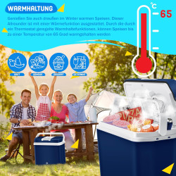 Kesser® Glacière 24 litres | REFROIDIT et RÉCHAUFFE | Glacière thermoélectrique 12 Volts et 230 Volts | Mini-réfrigérateur | pou