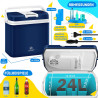 Kesser® Glacière 24 litres | REFROIDIT et RÉCHAUFFE | Glacière thermoélectrique 12 Volts et 230 Volts | Mini-réfrigérateur | pou