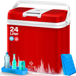 Kesser® Glacière 24 litres | REFROIDIT et RÉCHAUFFE | Glacière thermoélectrique 12 Volts et 230 Volts | Mini-réfrigérateur | pou