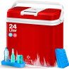 Kesser® Glacière 24 litres | REFROIDIT et RÉCHAUFFE | Glacière thermoélectrique 12 Volts et 230 Volts | Mini-réfrigérateur | pou