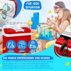 Kesser® Glacière 24 litres | REFROIDIT et RÉCHAUFFE | Glacière thermoélectrique 12 Volts et 230 Volts | Mini-réfrigérateur | pou