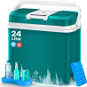 KESSER Glacière 24 litres | Refroidissement et chaleur | Glacière électrique thermique 12 V et 230 V | Boîte isotherme pour voit