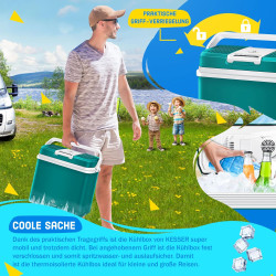 KESSER Glacière 24 litres | Refroidissement et chaleur | Glacière électrique thermique 12 V et 230 V | Boîte isotherme pour voit