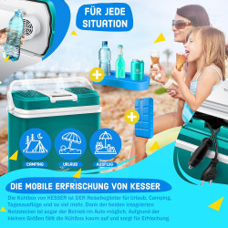KESSER Glacière 24 litres | Refroidissement et chaleur | Glacière électrique thermique 12 V et 230 V | Boîte isotherme pour voit