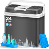 Kesser® Glacière 24 litres | REFROIDIT et RÉCHAUFFE | Glacière thermoélectrique 12 Volts et 230 Volts | Mini-réfrigérateur | pou