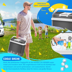 Kesser® Glacière 24 litres | REFROIDIT et RÉCHAUFFE | Glacière thermoélectrique 12 Volts et 230 Volts | Mini-réfrigérateur | pou