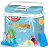 KESSER Glacière électrique de 24 litres | Refroidissement et chaleur | Glacière électrique avec 2 accumulateurs de froid 12 V et