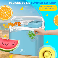 KESSER Glacière électrique de 24 litres | Refroidissement et chaleur | Glacière électrique avec 2 accumulateurs de froid 12 V et