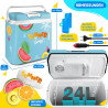 KESSER Glacière électrique de 24 litres | Refroidissement et chaleur | Glacière électrique avec 2 accumulateurs de froid 12 V et