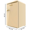 Cecotec mini frigo réfrigérateur rétro bolero coolmarket tt origin 110 beige e. mini frigo rétro avec une capacité de 110l, clas
