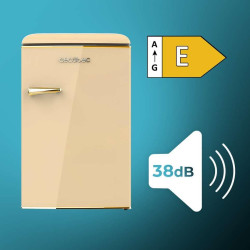 Cecotec mini frigo réfrigérateur rétro bolero coolmarket tt origin 110 beige e. mini frigo rétro avec une capacité de 110l, clas