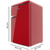Cecotec Mini Frigo Rétro de 110 L Bolero CoolMarket TT Origin 110 Rouge E. Mini Réfrigérateur, Classe E, ICEBOX, LED Intérieur, 