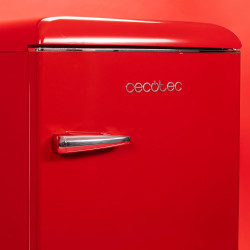 Cecotec Mini Frigo Rétro de 110 L Bolero CoolMarket TT Origin 110 Rouge E. Mini Réfrigérateur, Classe E, ICEBOX, LED Intérieur, 