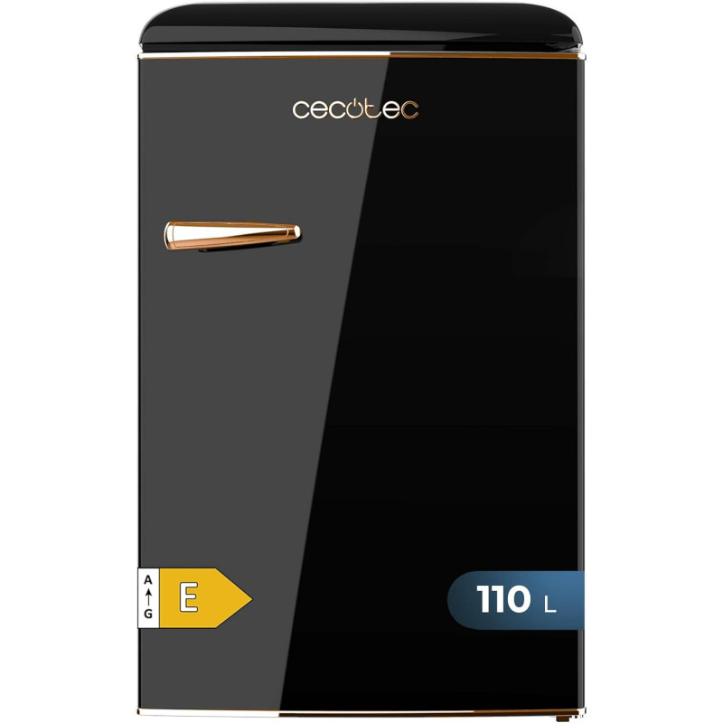 Cecotec Mini Frigo Réfrigérateur Rétro Bolero CoolMarket TT Origin 110 Noir E. Mini Frigo Rétro avec une capacité de 110L, Class