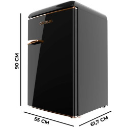 Cecotec Mini Frigo Réfrigérateur Rétro Bolero CoolMarket TT Origin 110 Noir E. Mini Frigo Rétro avec une capacité de 110L, Class