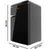 Cecotec Mini Frigo Réfrigérateur Rétro Bolero CoolMarket TT Origin 110 Noir E. Mini Frigo Rétro avec une capacité de 110L, Class