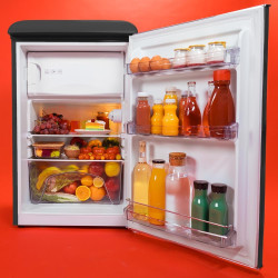 Cecotec Mini Frigo Réfrigérateur Rétro Bolero CoolMarket TT Origin 110 Noir E. Mini Frigo Rétro avec une capacité de 110L, Class