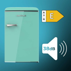 Cecotec Mini Frigo Rétro de 110 L Bolero CoolMarket TT Origin 110 Vert E. Mini Réfrigérateur, Classe E, ICEBOX, LED Intérieur, P