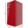 Cecotec Mini Réfrigérateur Rétro de 90 L Bolero CoolMarket TT Origin 90 Rouge. Mini Frigo avec ICEBOX, LED Intérieur, Poignée Ch
