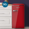 Cecotec Mini Réfrigérateur Rétro de 90 L Bolero CoolMarket TT Origin 90 Rouge. Mini Frigo avec ICEBOX, LED Intérieur, Poignée Ch